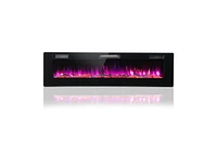 Slickblue 60 Inches Ultra-thin Electric Fireplace with Remote Control and Timer Function