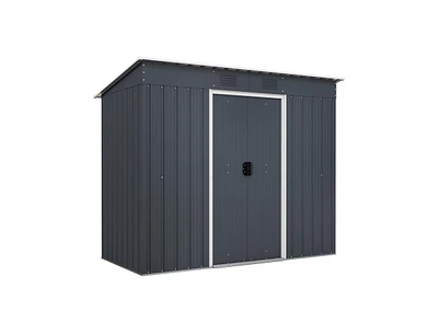 Slickblue 3.6 x 7.1 Ft Outside Garden Storage Shed Tool House with Ground Foundation Frame