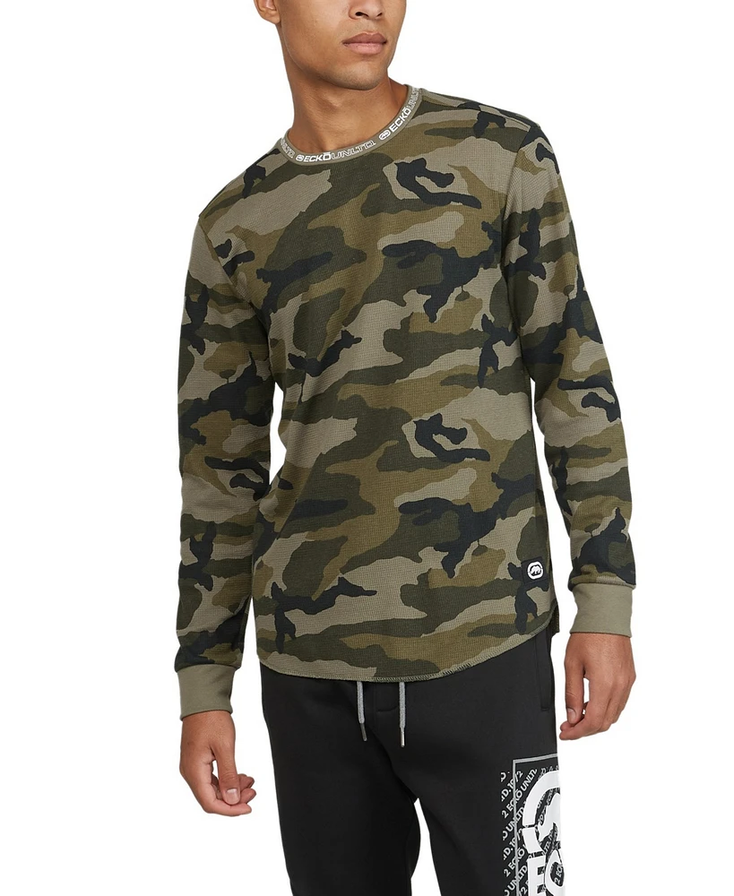 Ecko Men's Printed Rib Solid Thermal