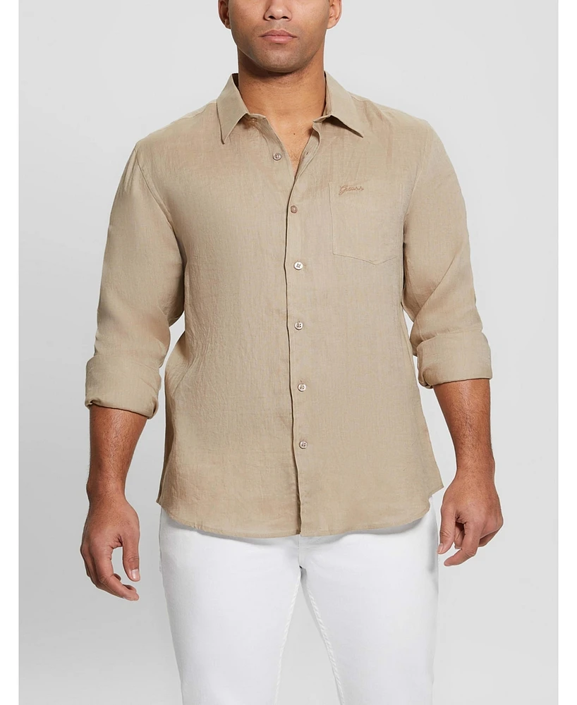 Guess Men's Island Linen Shirt