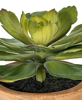 Vickerman 9" Artificial Succulent, Paper Pot.