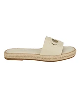 Guess Women's Katica Cut-Out Logo Espadrille Slide Sandals