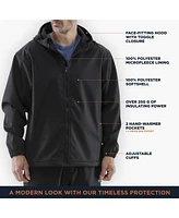 RefrigiWear Men's Warm Water-Resistant Lightweight Softshell Jacket with Hood