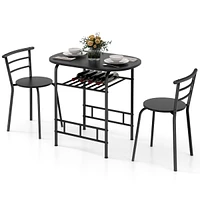 Slickblue 3-Piece Home Kitchen Bistro Pub Table Set with 2 Chairs