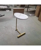 White C-shaped Side Table Set