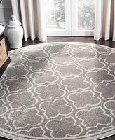 Safavieh Amherst AMT412 Light Gray and 9' x 9' Round Area Rug