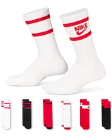 Nike Big Kids Everyday Cushioned Crew Socks, Pack of 6