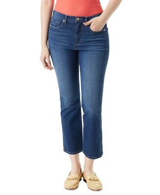 Sam Edelman Women's Linnie High-Rise Kick-Flare Cropped Denim Jeans