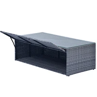 6-Piece All-Weather Wicker Patio Outdoor Dining Conversation Sectional Set With Table