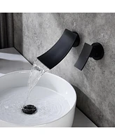 Streamdale Furniture Wall Mount Widespread Bathroom Faucet