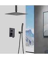 Ceiling Mounted Shower System Combo Set With Handheld And 10 Shower Head