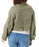 Sam Edelman Women's Mesa Cropped Cotton Moto Jacket
