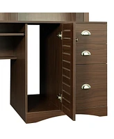 Streamdale Furniture Home Office Computer Desk With Hutch