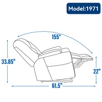 Streamdale Furniture Massage Recliner Chair with Heat and USB_ports