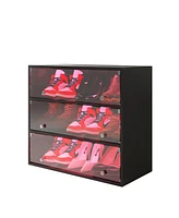 Simplie Fun Led Light Shoe Box Three Layers With Glass Doors