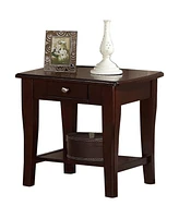 Streamdale Furniture Modern Wooden Brown 1 Piece End Table Living Room Sofa Side Table