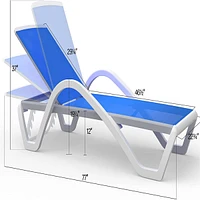 Streamdale Furniture Adjustable Aluminum Pool Lounge Chair - Blue