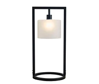 Kittery Metal Table Lamp With Glass Drum Shade