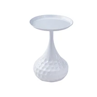 White Metal Side Table, Small Sofa Table, Small Iron Table, Nightstand For Living Room