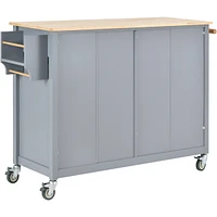 Wood Top Kitchen Island Cart