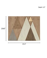 Streamdale Furniture Ranger Layered Triangles Wood Wall Decor