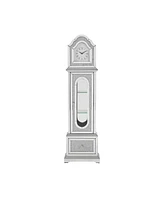 Streamdale Furniture Noralie Grandfather Clock with Led Mirrored & Faux Diamonds