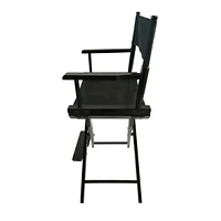 Folding Black Director's Chair Set - 2 Pieces