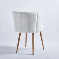 White Dining Chairs(Set Of 2) With Wood Legs