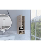 Mila Bathroom Cabinet, Two Interior Shelves, Two External Shelves, Single Door Cabinet - Light Gray