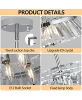 Modern Crystal Chandelier for Living-Room Round Crystal Lamp Luxury Home Decor Light Fixture