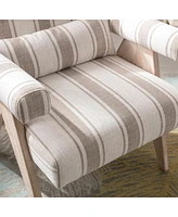 Streamdale Furniture Accent Chair, Kiln Dried Solid Wood Legs With Fabric