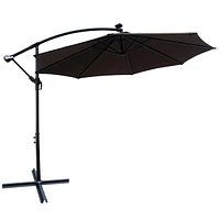 Simplie Fun 10 Ft Outdoor Patio Umbrella Solar Powered Led Lighted Sun Shade Market Waterproof 8 Ribs
