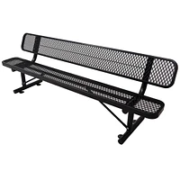 8 Ft. Outdoor Steel Bench With Backrest