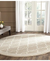 Safavieh Amherst AMT414 Wheat and Beige 5' x 5' Round Area Rug