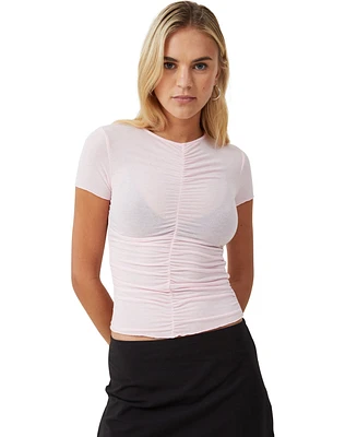 Cotton On Women's Hazel Rouched Front Short Sleeve Top