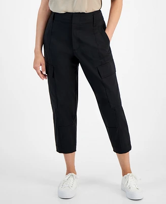 Calvin Klein Jeans Petite High-Rise Cropped Cargo Pants