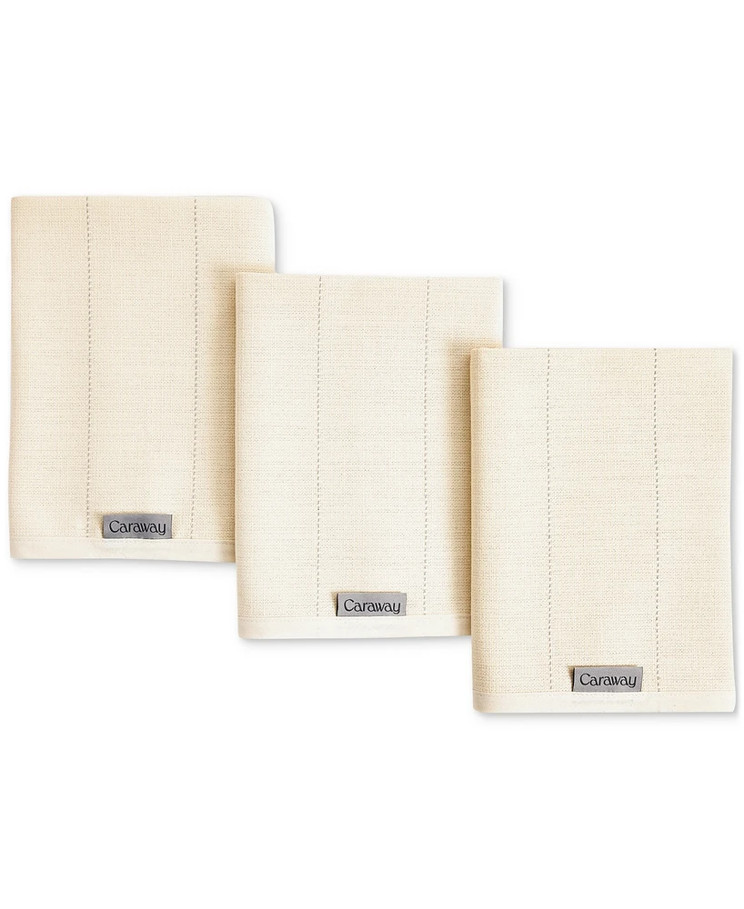 Caraway 3-Pc. Cotton Solid-Color Kitchen Towel Set