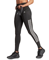 adidas Women's Optime Moisture-Wicking 3-Stripe 7/8 Leggings