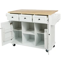 Multifunctional Kitchen Cart with Storage and Wheels