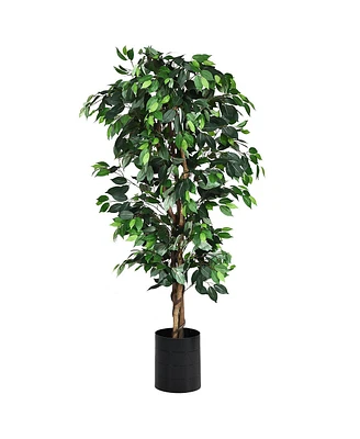 Slickblue 6 Feet Artificial Ficus Silk Tree