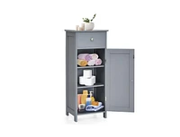 Slickblue Wooden Storage Free-Standing Floor Cabinet with Drawer and Shelf