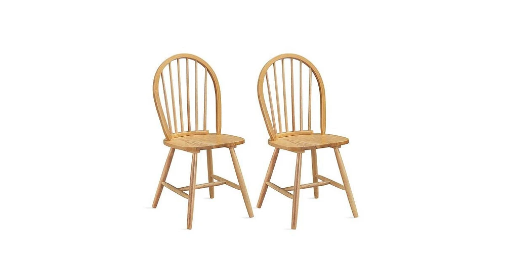 Slickblue Set of 2 Vintage Windsor Dining Side Wood Chairs