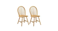 Slickblue Set of 2 Vintage Windsor Dining Side Wood Chairs