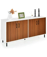 Slickblue 4-Door Kitchen Buffet Sideboard for Dining Room and Kitchen