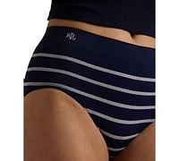 Lauren Ralph Seamless Striped Jersey High-Rise Brief Underwear, 4L0094