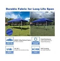 InstaHibit 10x20 Ft Pop up Canopy Top with 4 Sand Weight Bags Beach Camping Yard