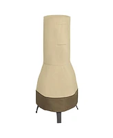 Classic Accessories Veranda Patio Chiminea Cover, Large - Pebble & Earth