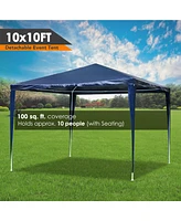 10'x10' Party Wedding Tent Canopy Outdoor Heavy Duty Gazebo Event w/ 4 Side Walls