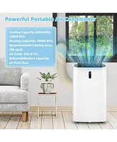 Slickblue 14000 Btu Portable Air Conditioner with App and WiFi Control-White