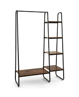 Slickblue Clothes Rack Free Standing Storage Tower with Metal Frame